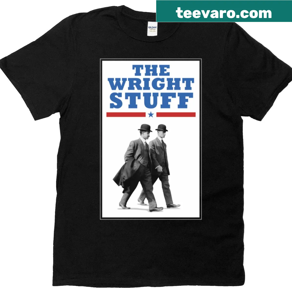Vintage design honoring the Wright Brothers on T-shirt — on a men's t-shirt