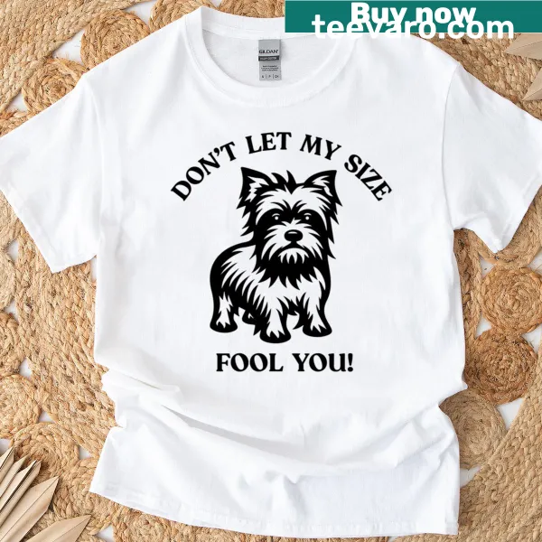 Charming t-shirt featuring a playful Yorkie design for dog lovers