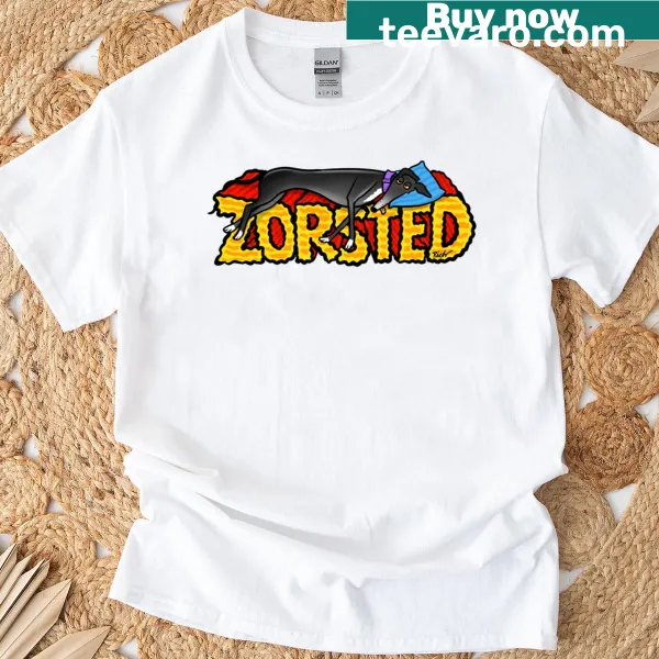 Abstract design T-shirt featuring bold typography