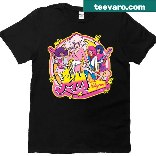 T-shirt inspired by Jem and the Holograms from the 80s.