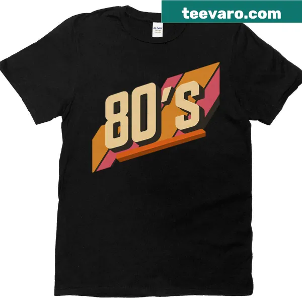 Vintage-inspired 80s T-shirt with nostalgic typography design.