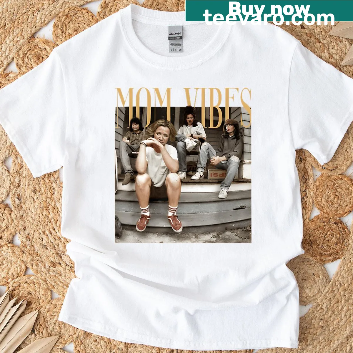 Funny mom life graphic T-shirt celebrating 90s nostalgia — on a men's t-shirt