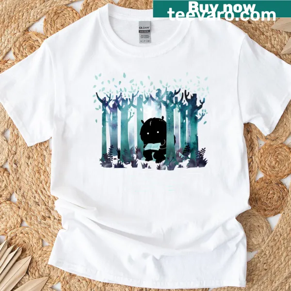 Serene landscape graphic T-shirt promoting tranquility