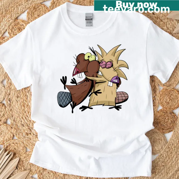 T-shirt featuring cartoon characters from Angry Beavers