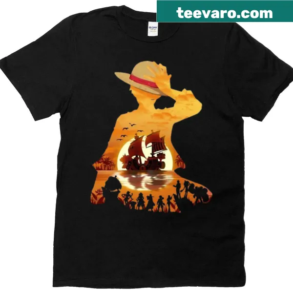 T-shirt featuring anime-inspired graphic elements.