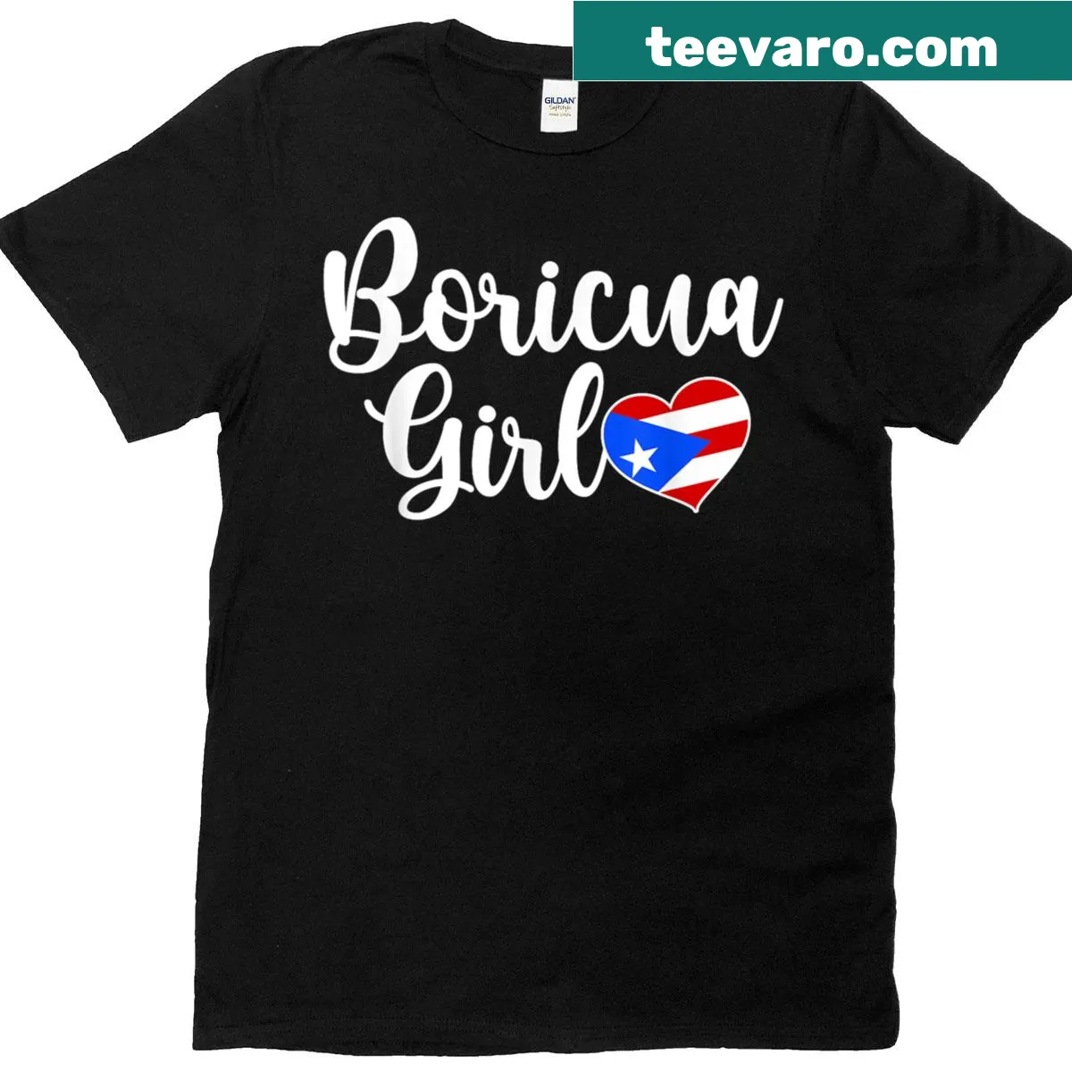 Typography design celebrating Boricua identity on a T-shirt — on a men's t-shirt