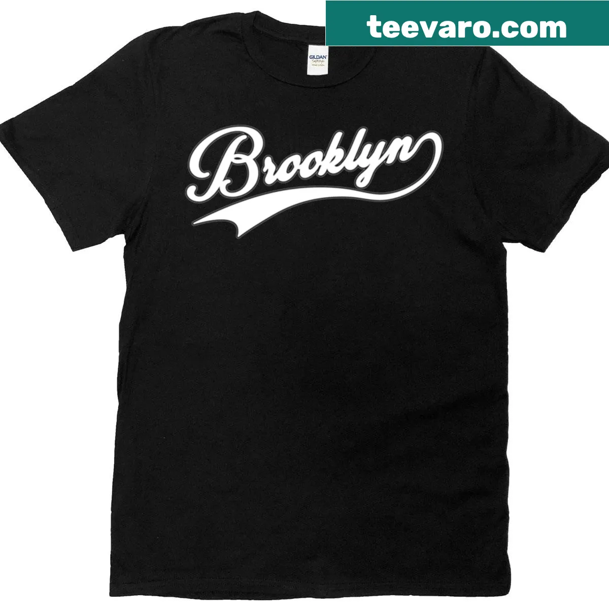Stylish T-shirt featuring Brooklyn NYC skyline and cultural landmarks — on a men's t-shirt