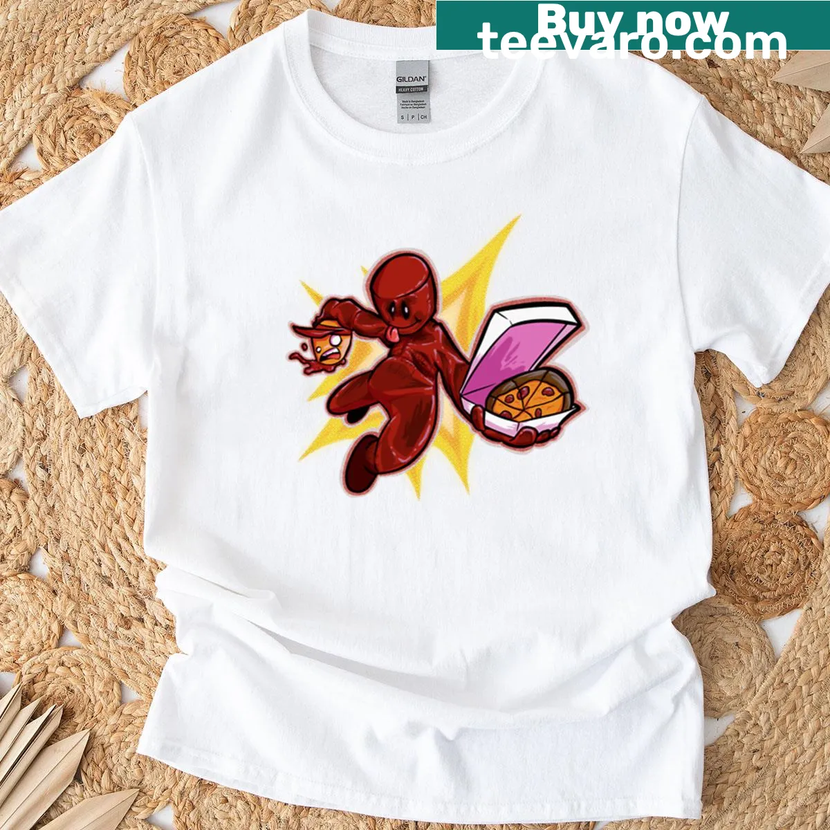 T-shirt featuring a Roblox-themed design — on a men's t-shirt