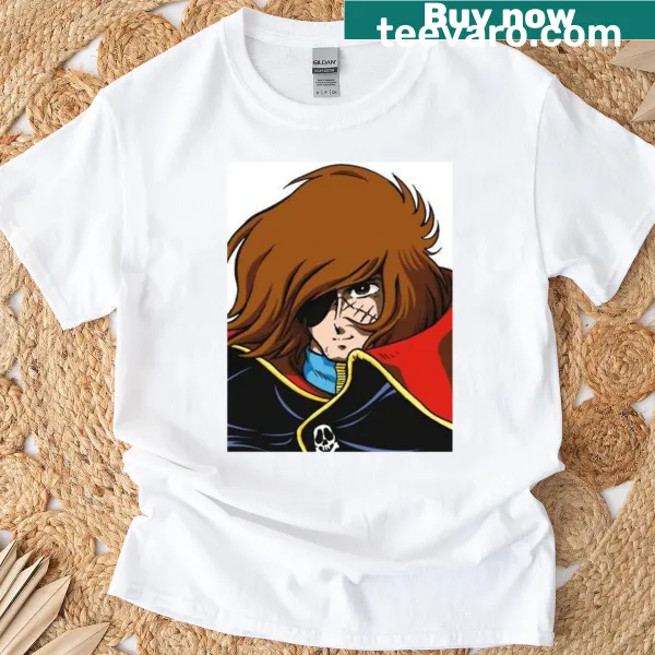 Illustrative Captain Albator graphic on a T-shirt for fans