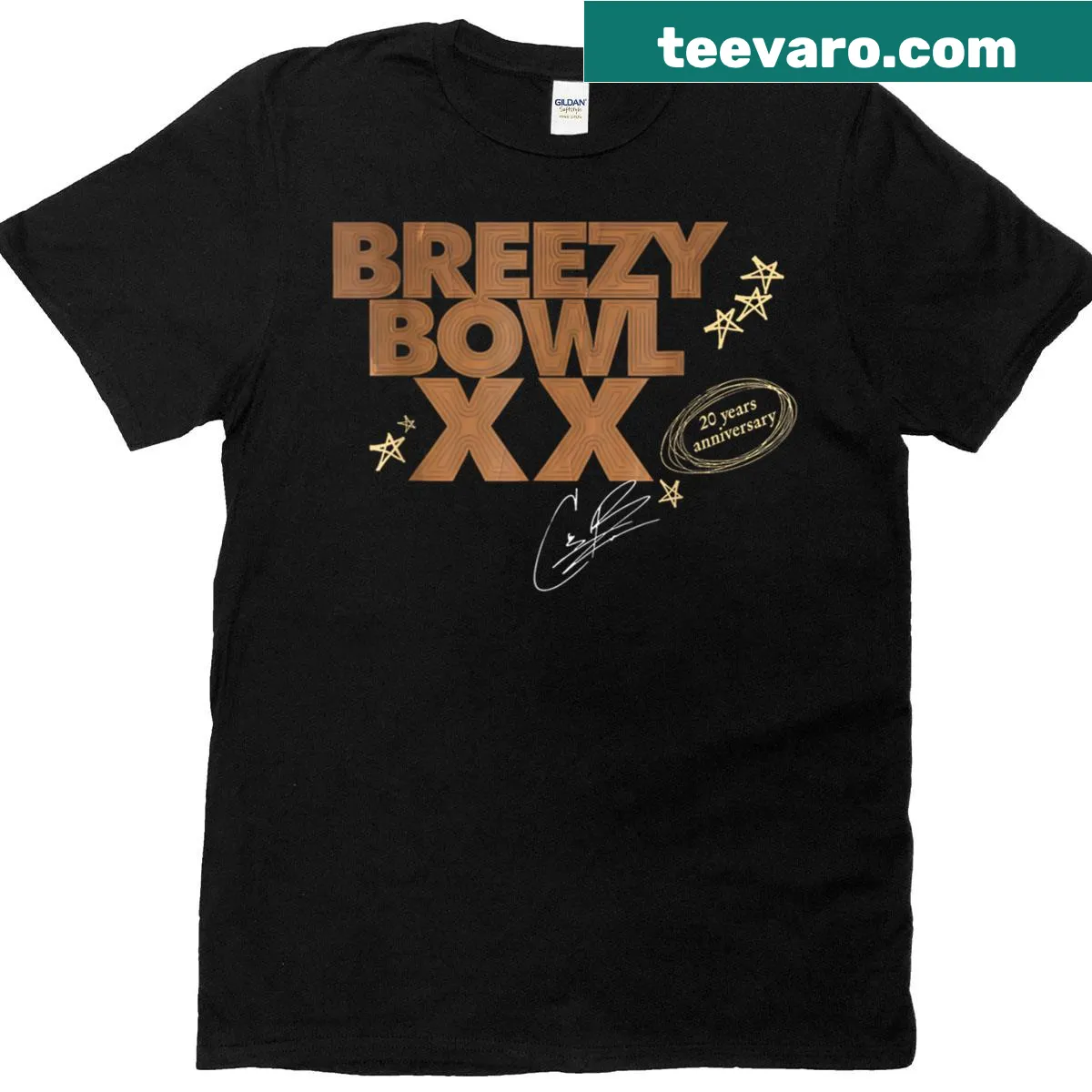 Bold typography T-shirt celebrating Chris Breezy — on a men's t-shirt