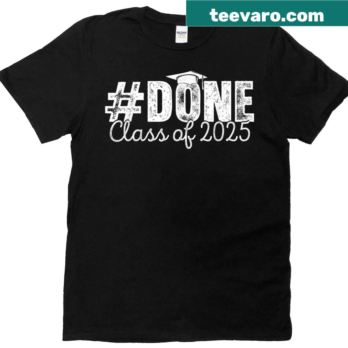 Typographic design celebrating Class of 2025 graduation — on a men's t-shirt