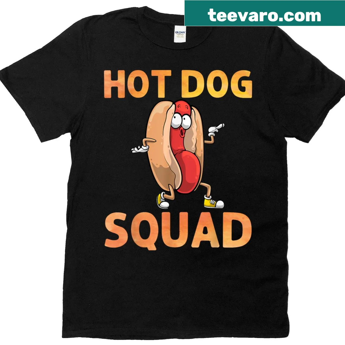 T-shirt featuring a playful hotdog graphic for food enthusiasts — on a men's t-shirt