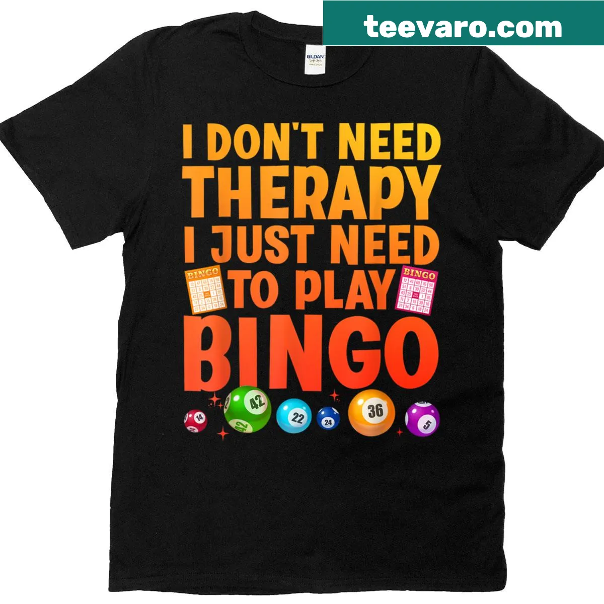 Cute bingo-themed t-shirt for bingo lovers and players — on a men's t-shirt