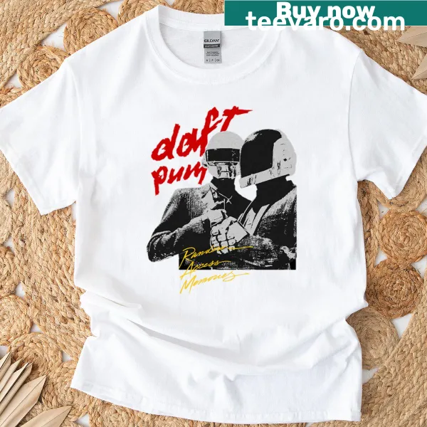 Daft Punk T-shirt featuring iconic imagery of the duo