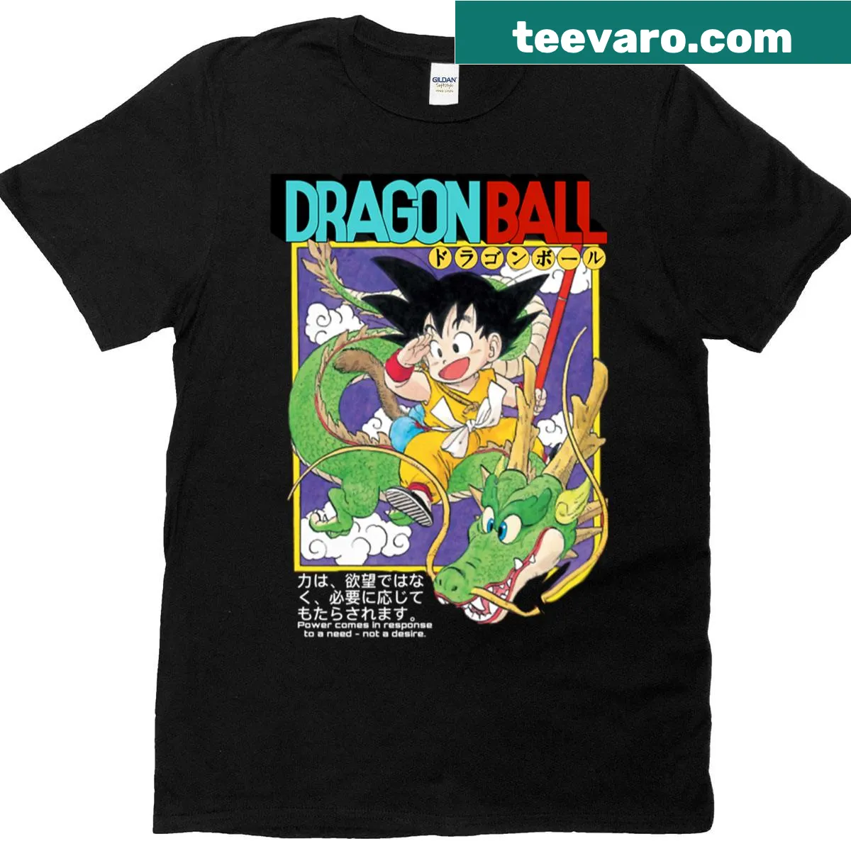 Nostalgic Dragon Ball design inspired by 90s aesthetics on a T-shirt — on a men's t-shirt