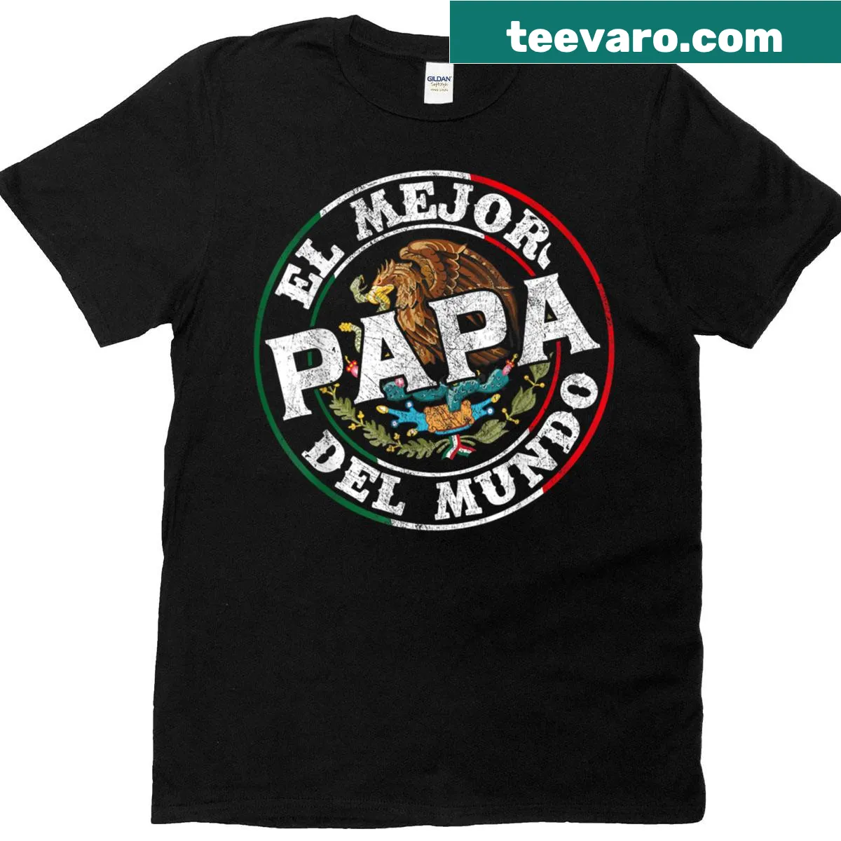Vintage El Mejor Papa Del Mundo t-shirt with playful typography — on a men's t-shirt