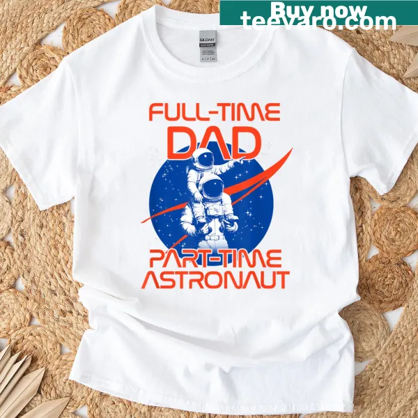 Humorous dad shirt with space theme and playful text