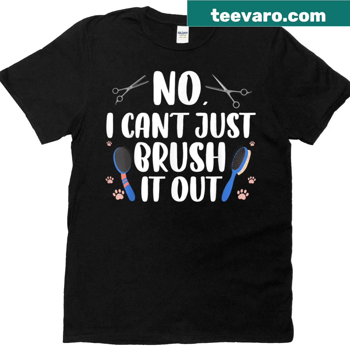 Humorous dog grooming art design on a T-shirt. — on a men's t-shirt