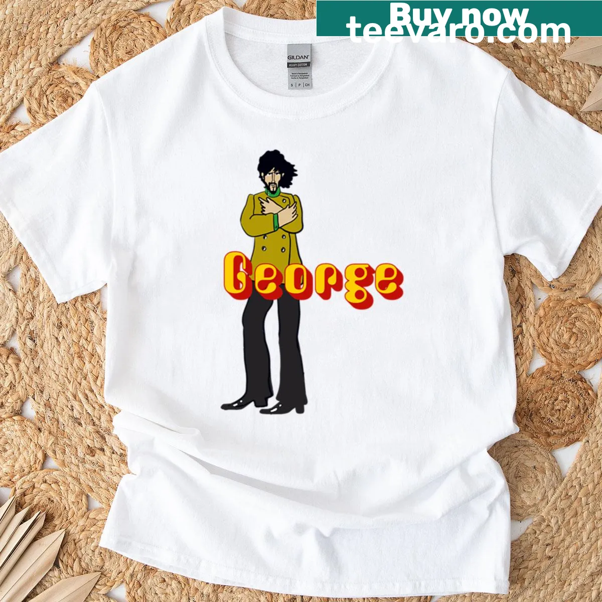 Cartoon of George the Submarine on a t-shirt — on a men's t-shirt