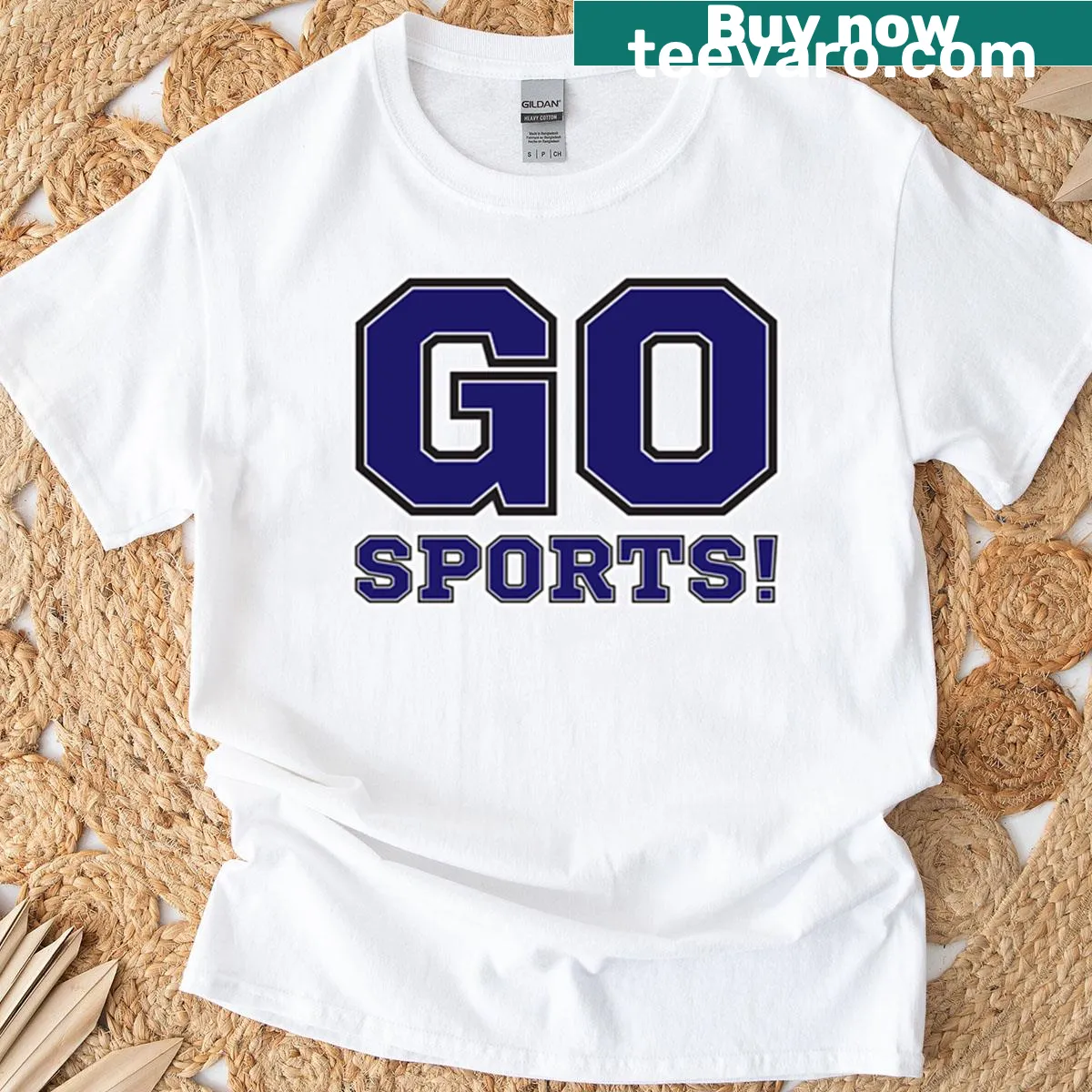 Playful sports-themed typography on a casual t-shirt — on a men's t-shirt