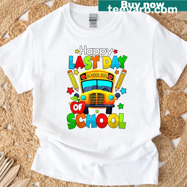 Happy Last Day Of School Bus Driver graphic T-shirt