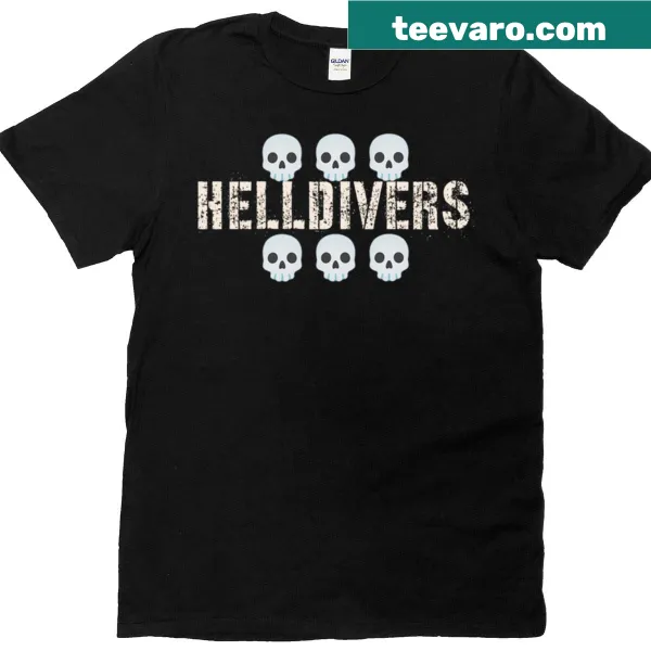 Graphic t-shirt featuring iconic Helldivers design
