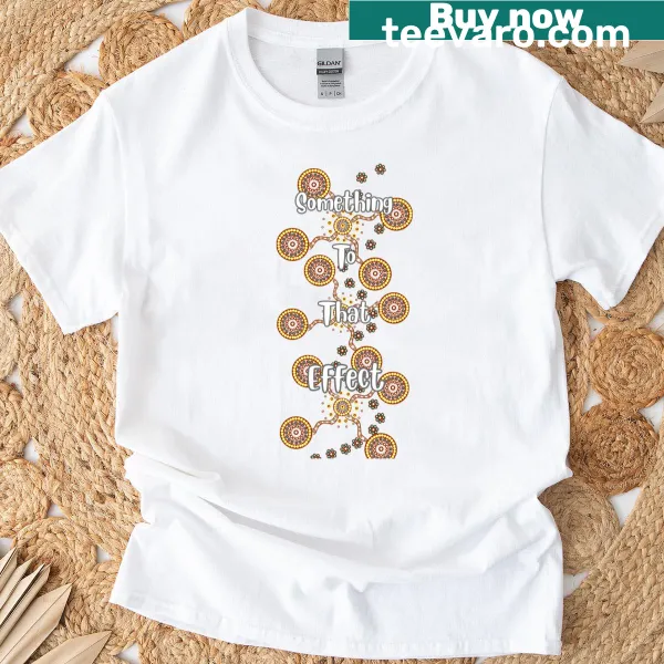 T-shirt featuring Indigenous dot painting design