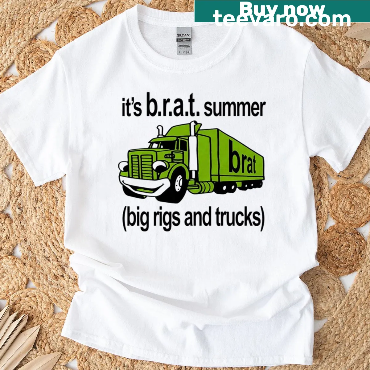 It's Brat Summer t-shirt with humorous truck-themed text — on a men's t-shirt
