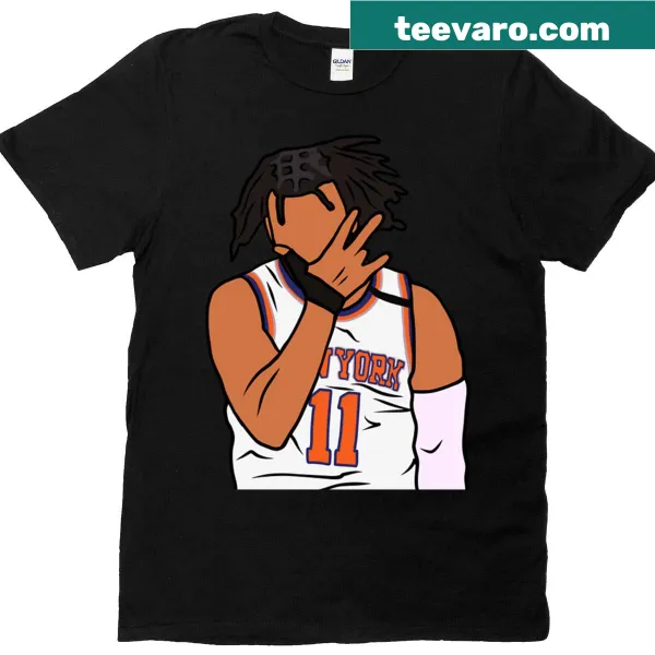 Jalen Brunson 3 Point Celebration t-shirt with playful graphic