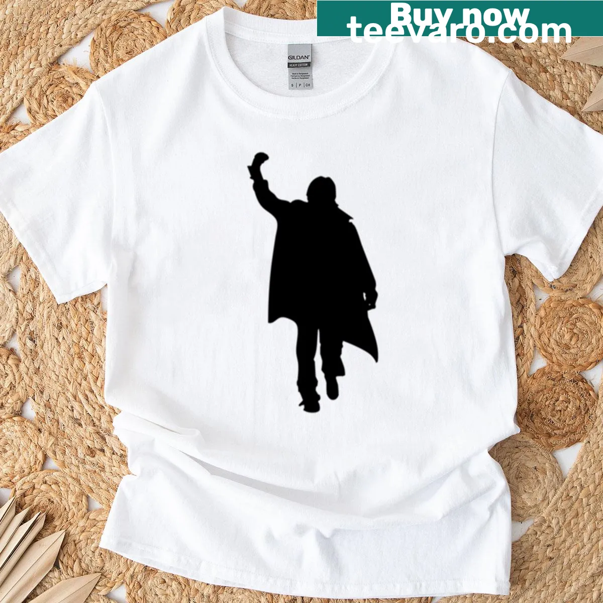 Silhouette of John Bender from The Breakfast Club on a t-shirt — on a men's t-shirt