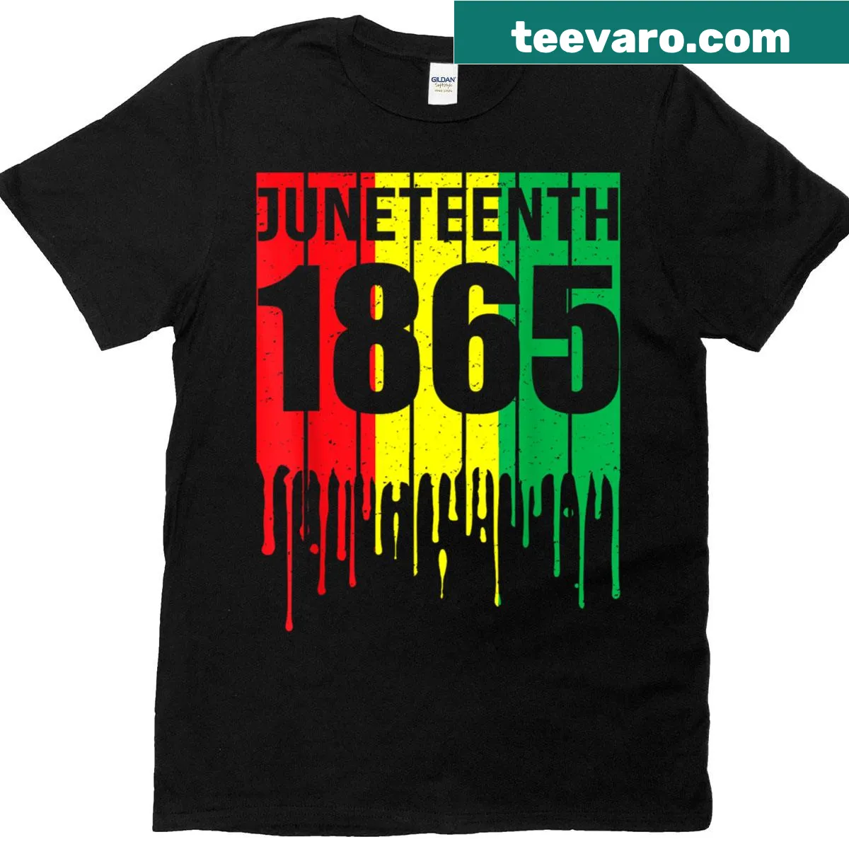 Illustration T-shirt commemorating Juneteenth and freedom — on a men's t-shirt