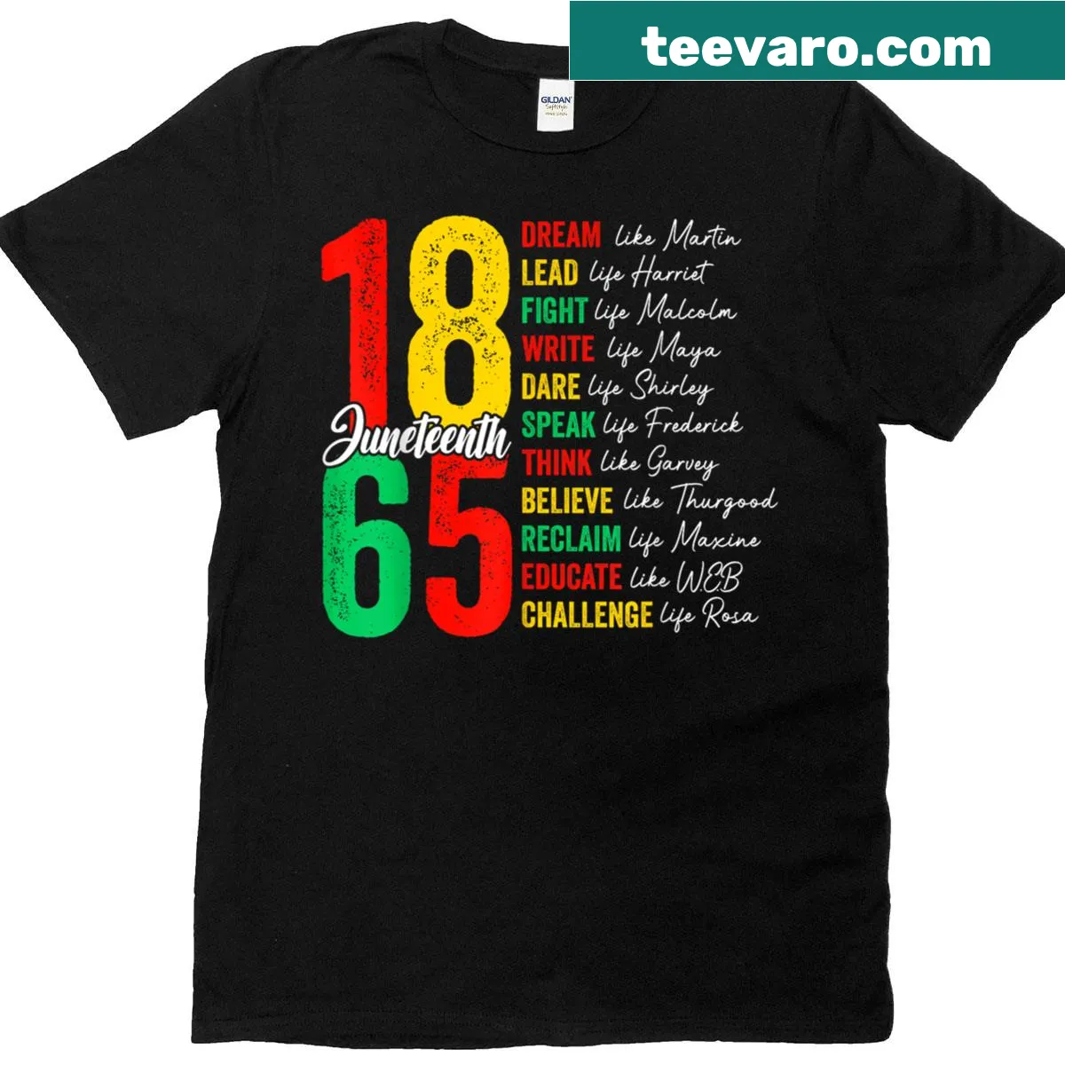 Juneteenth t-shirt featuring inspirational text and design — on a men's t-shirt