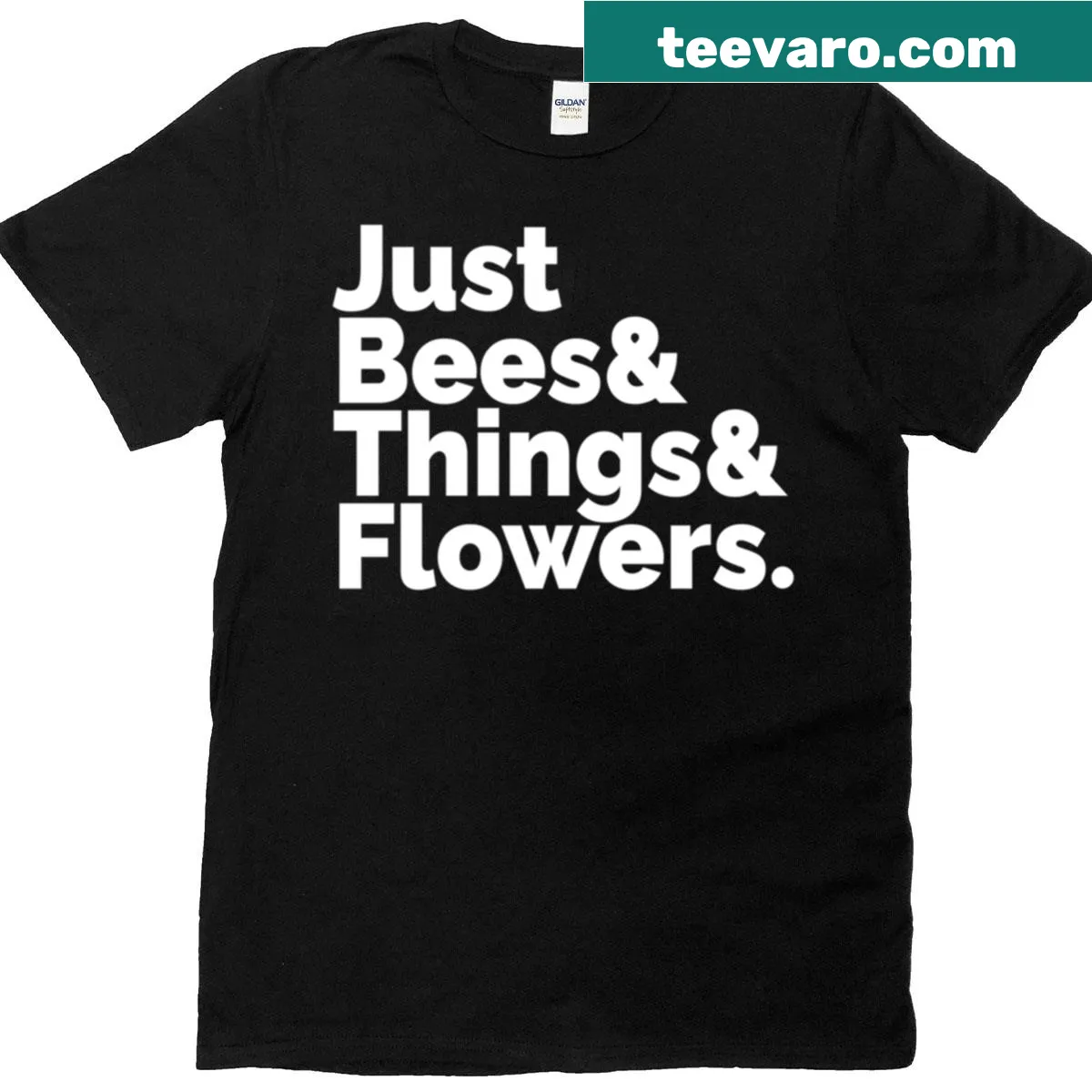 Illustration of flowers and bees with sunshine on a T-shirt. — on a men's t-shirt