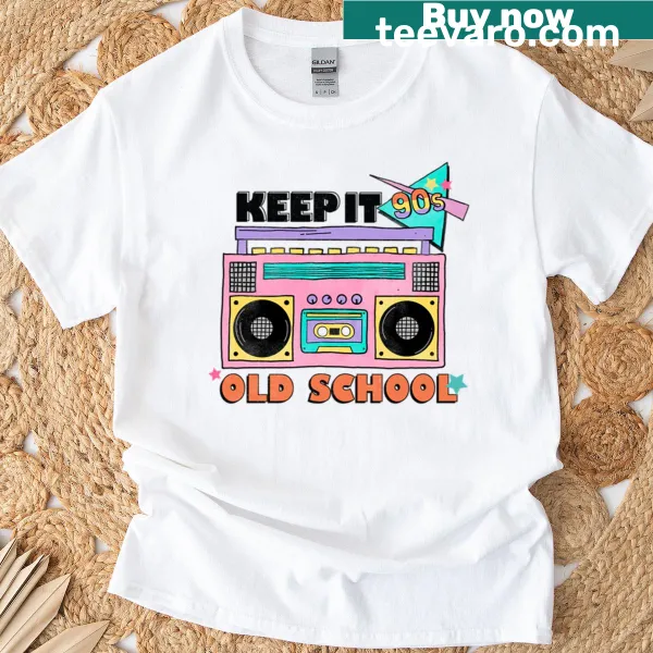 90s themed retro graphic T-shirt celebrating vintage culture