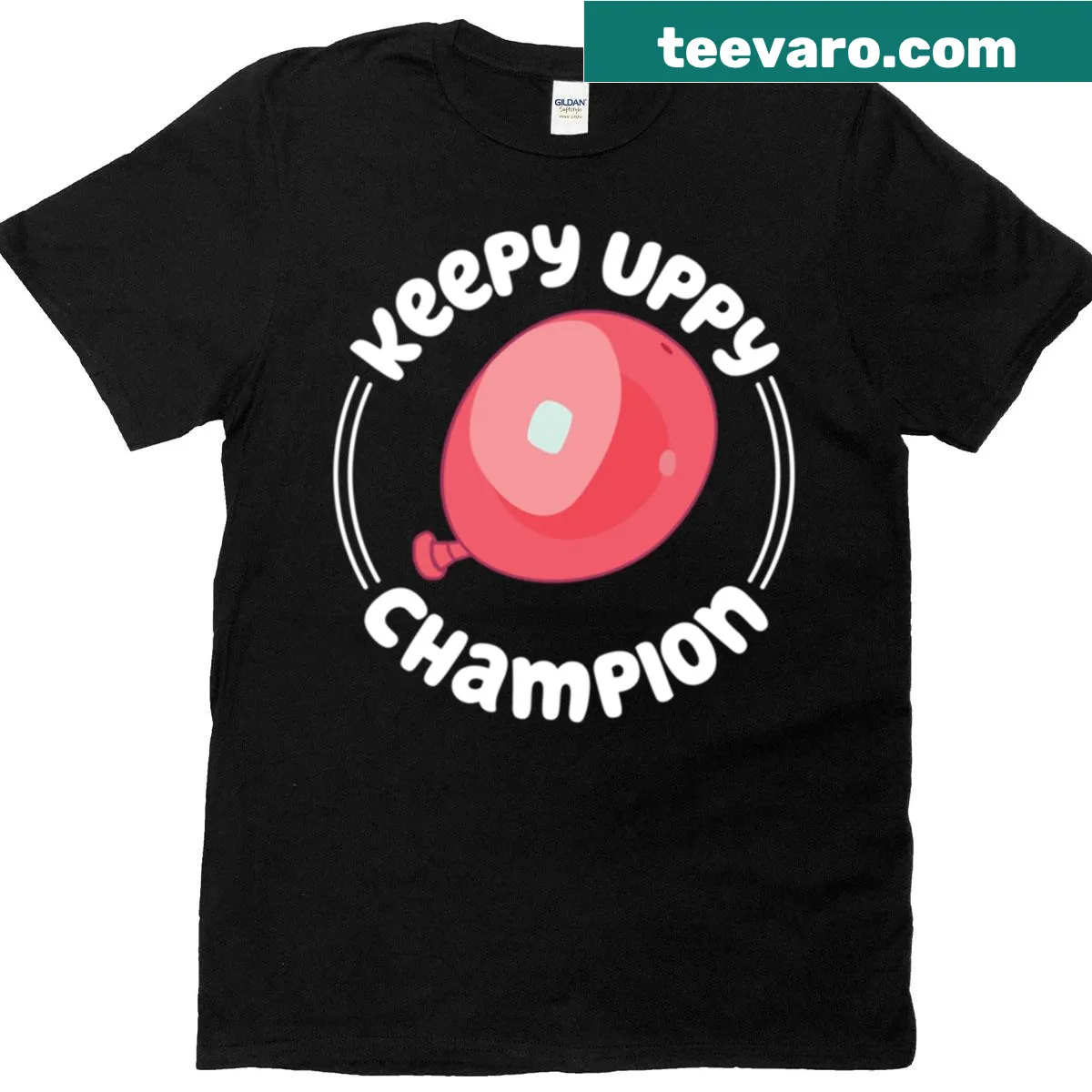 Bluey-inspired t-shirt for kids promoting Keepy Uppy — on a men's t-shirt