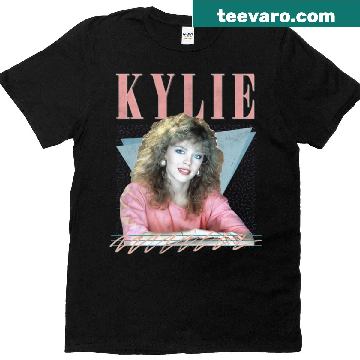 Retro fan T-shirt featuring Kylie Minogue — on a men's t-shirt