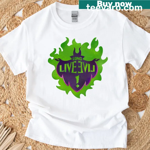 Whimsical Maleficent illustration from Descendants on a T-shirt