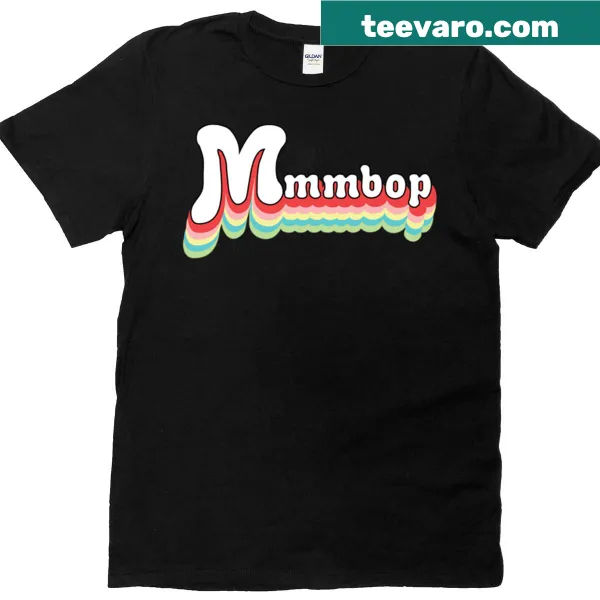 Whimsical typography T-shirt inspired by the song Mmmbop.