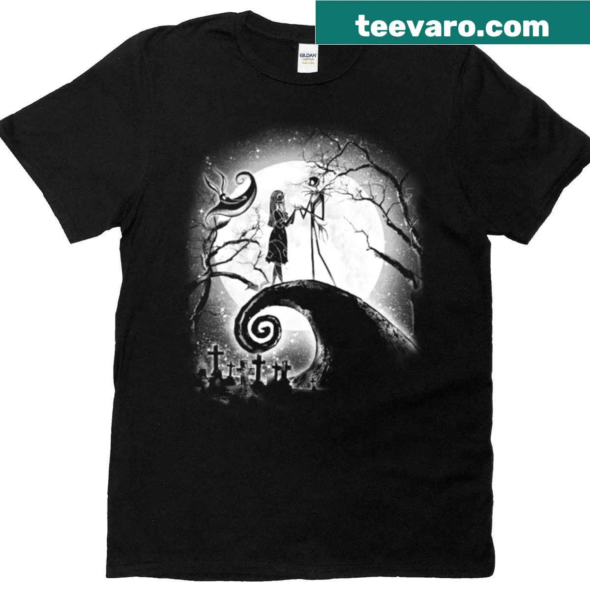 Eerie Halloween graphic T-shirt — on a men's t-shirt