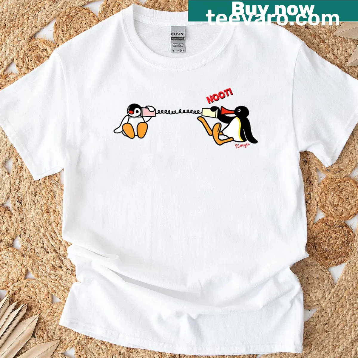 Humorous 'noot' phrase graphic on a casual t-shirt — on a men's t-shirt