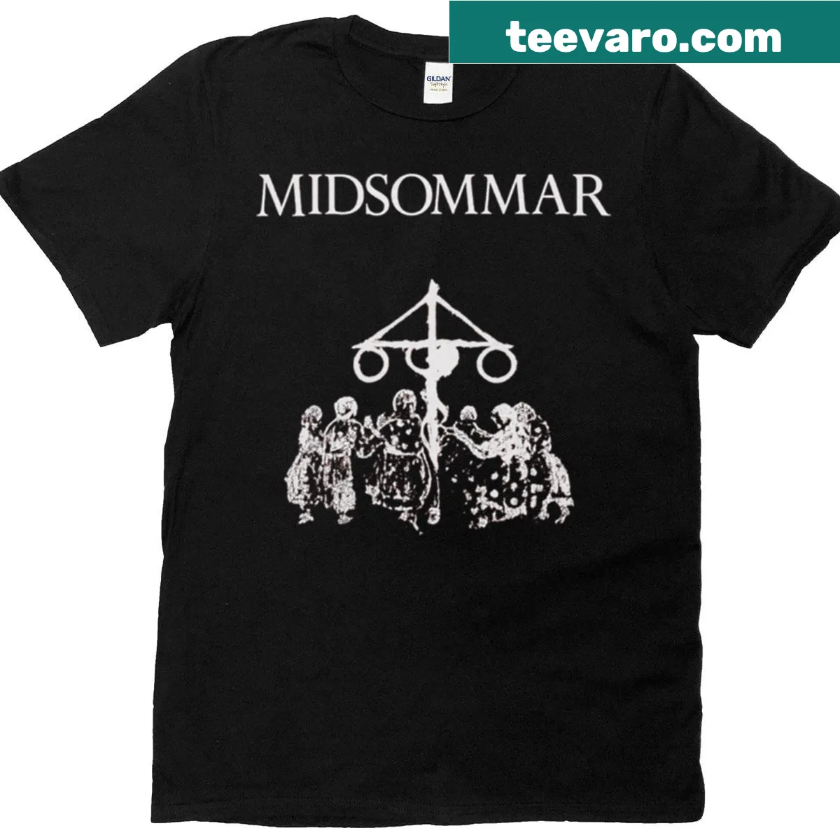 Nordic folk ritual circle illustration on a T-shirt — on a men's t-shirt