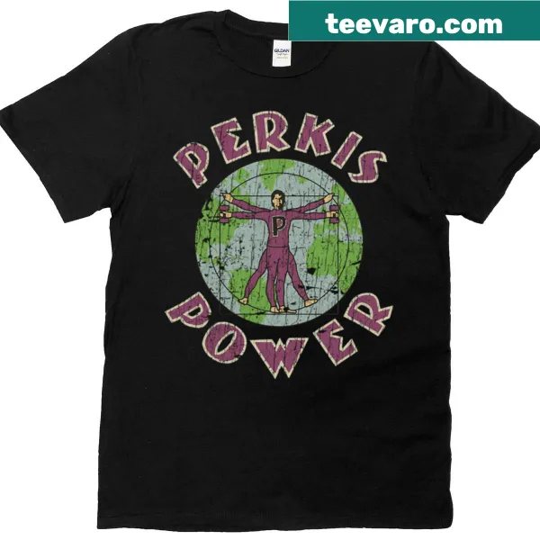 Retro T-shirt featuring Perkis Power slogan from 1995
