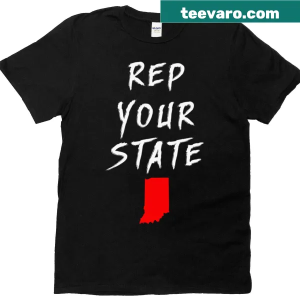 Indiana state pride graphic t-shirt