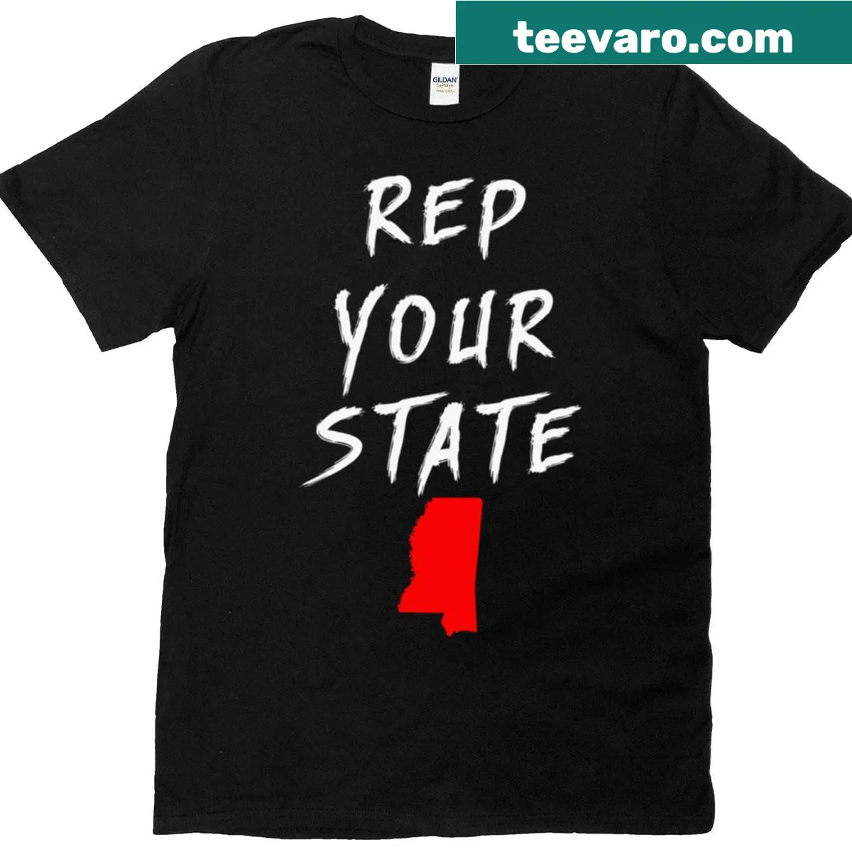 Mississippi state pride graphic t-shirt — on a men's t-shirt