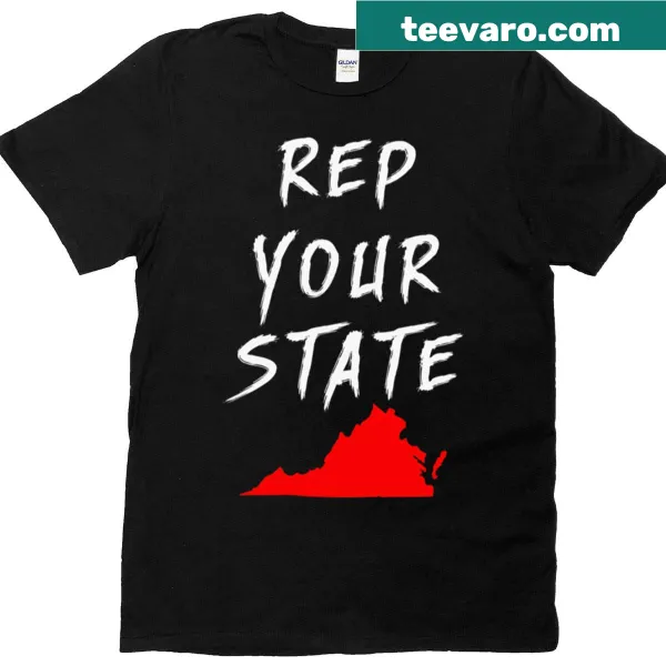 Virginia themed t-shirt with bold text design