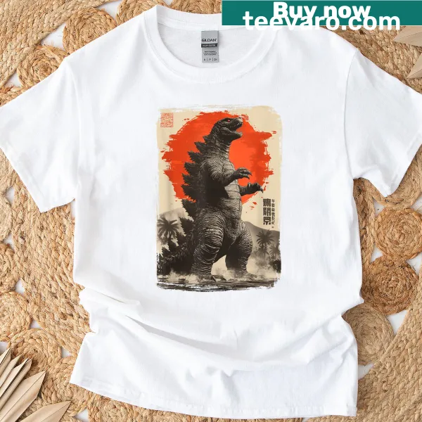 Illustrated Giant Kaiju design t-shirt