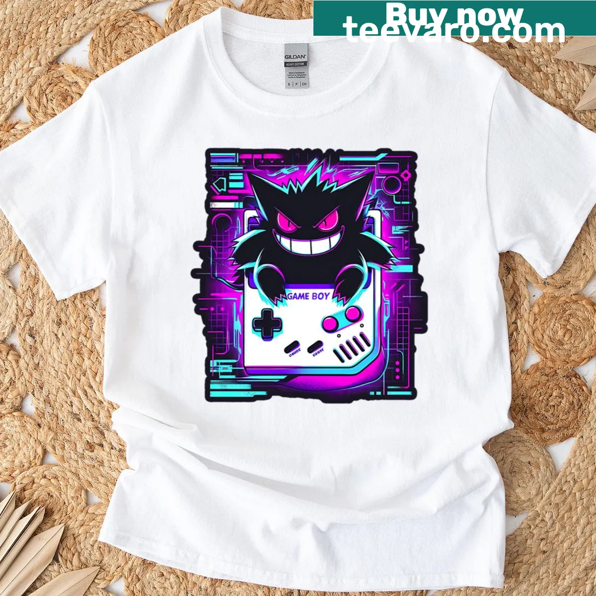Retro style T-shirt featuring spooky graphic design — on a men's t-shirt