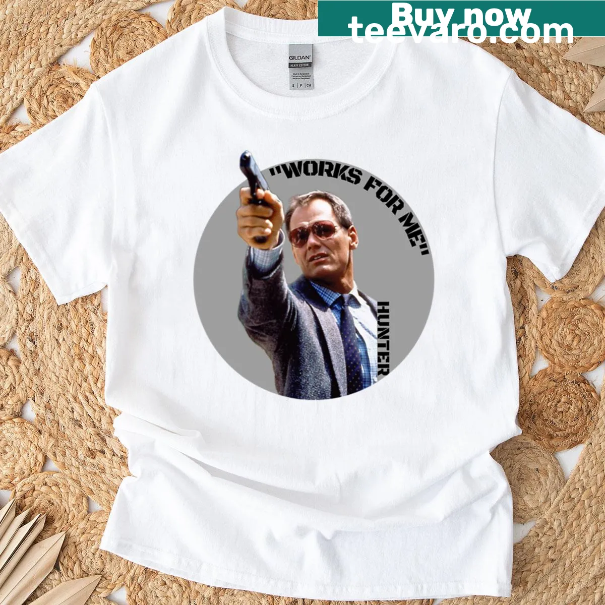 Funny typography t-shirt featuring Rick Hunter quote — on a men's t-shirt