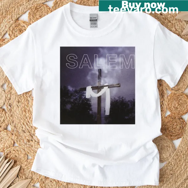 Illustrated t-shirt capturing the essence of Salem at night