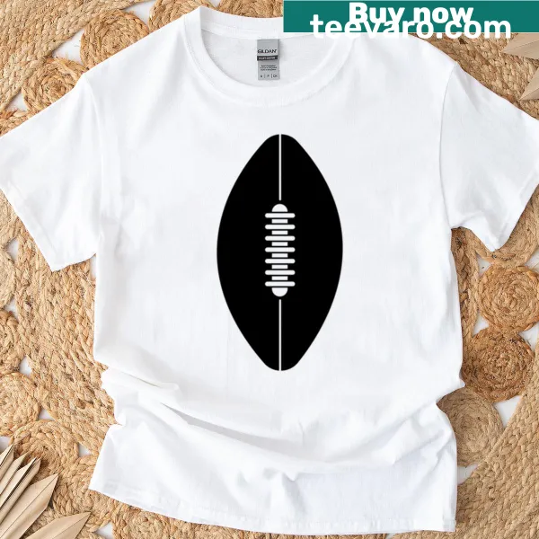 Illustration of an American football on a T-shirt